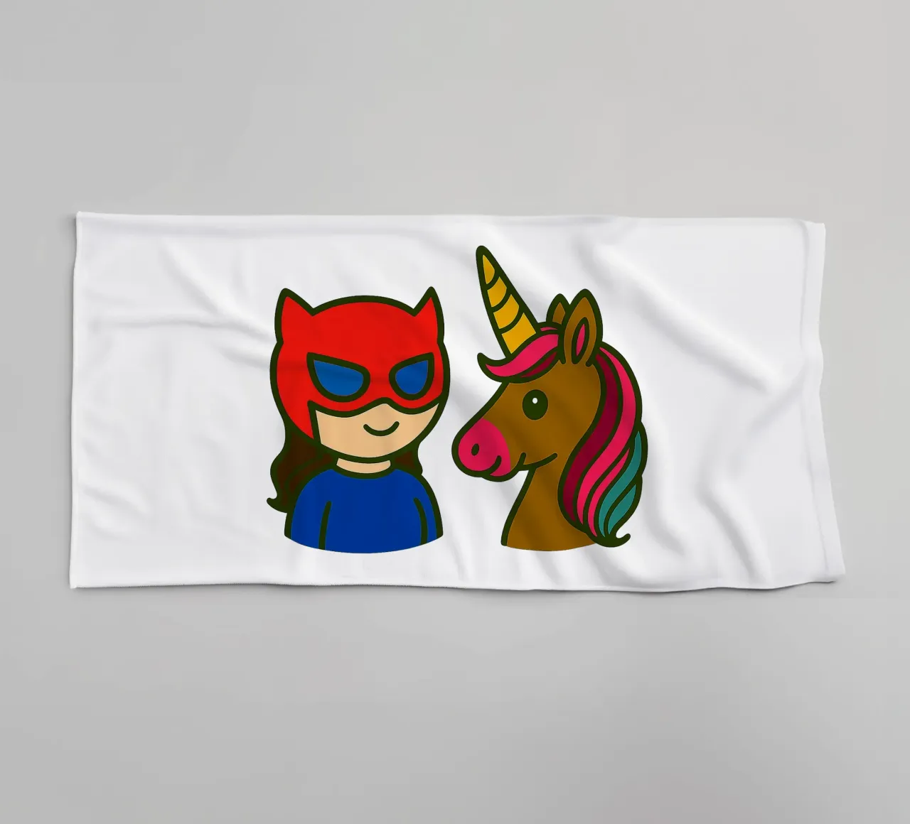 Einhorn & Superheldin asciugamano da bagno da Vintage Van Gogh