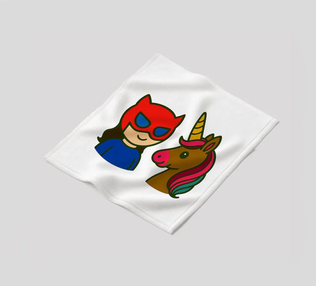 Einhorn & Superheldin coperta in pile da Vintage Van Gogh