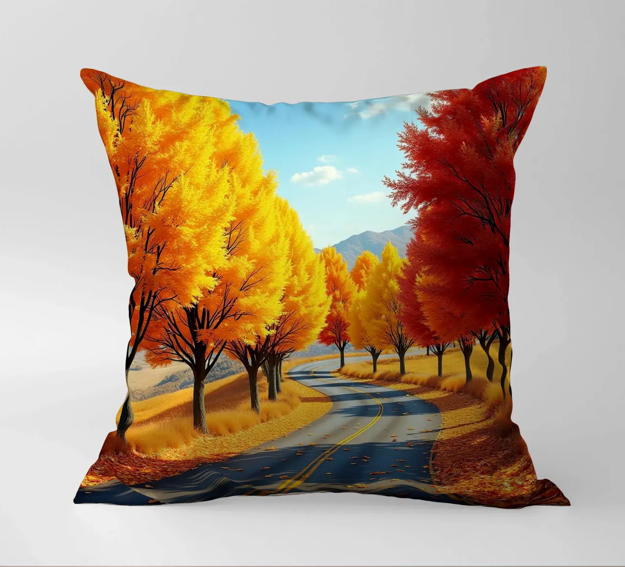 Albero_alleato_autunno_2 cuscino da Fantasie & Mystikwelten by LK