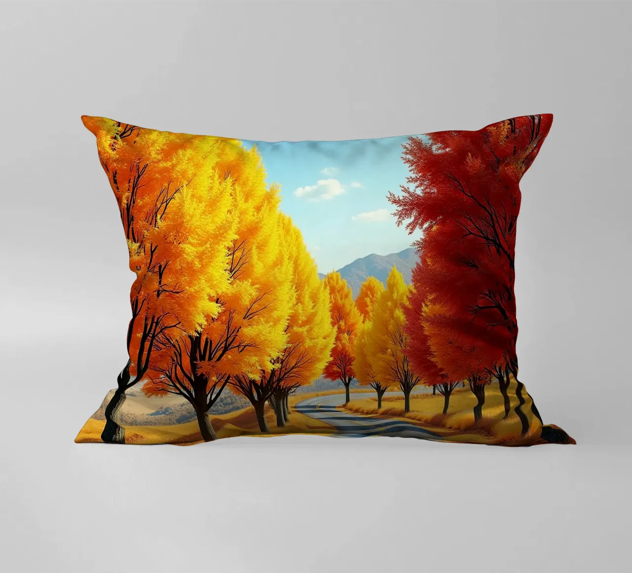 Albero_alleato_autunno_2 cuscino da Fantasie & Mystikwelten by LK