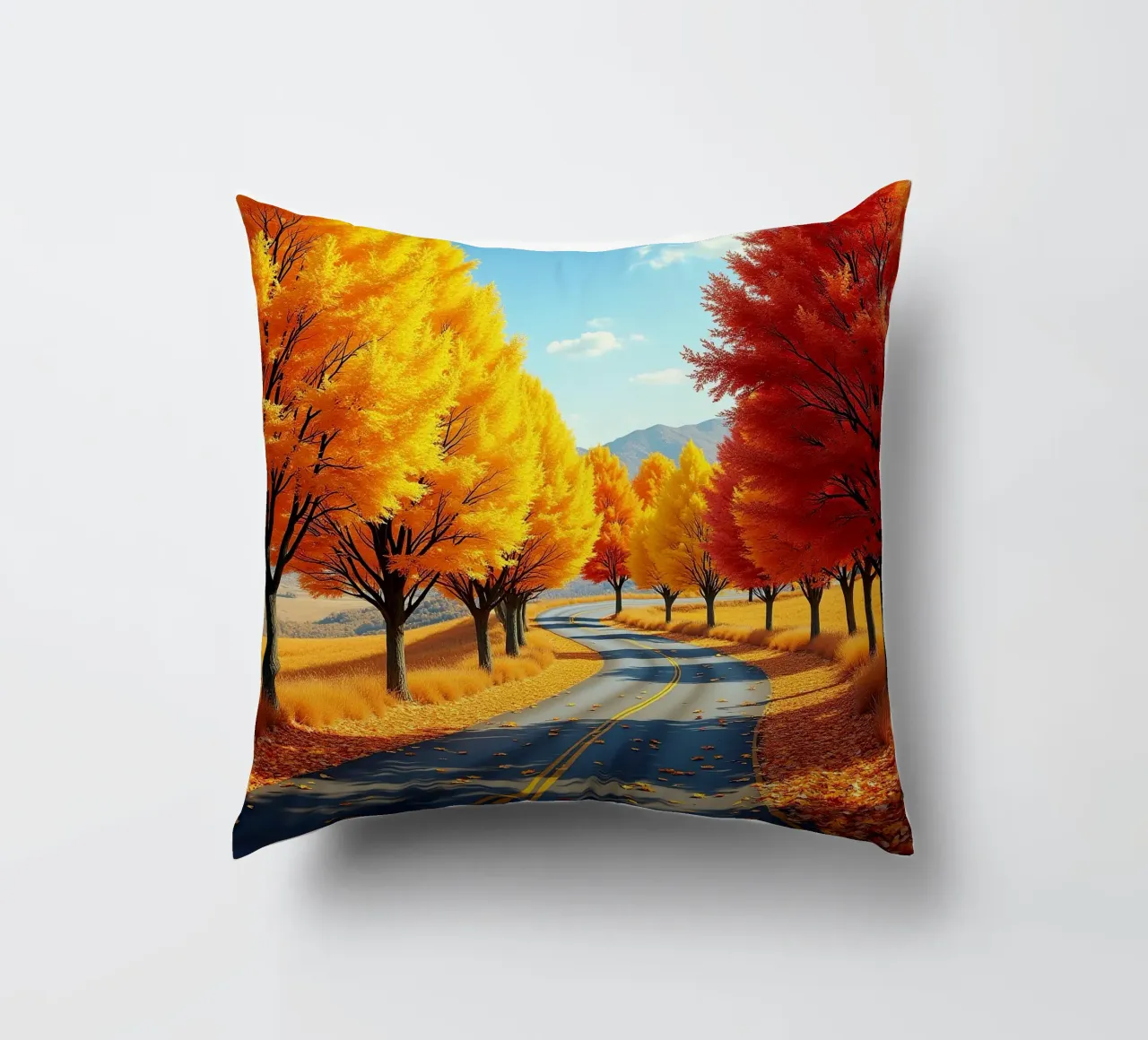 Albero_alleato_autunno_2 cuscino da Fantasie & Mystikwelten by LK