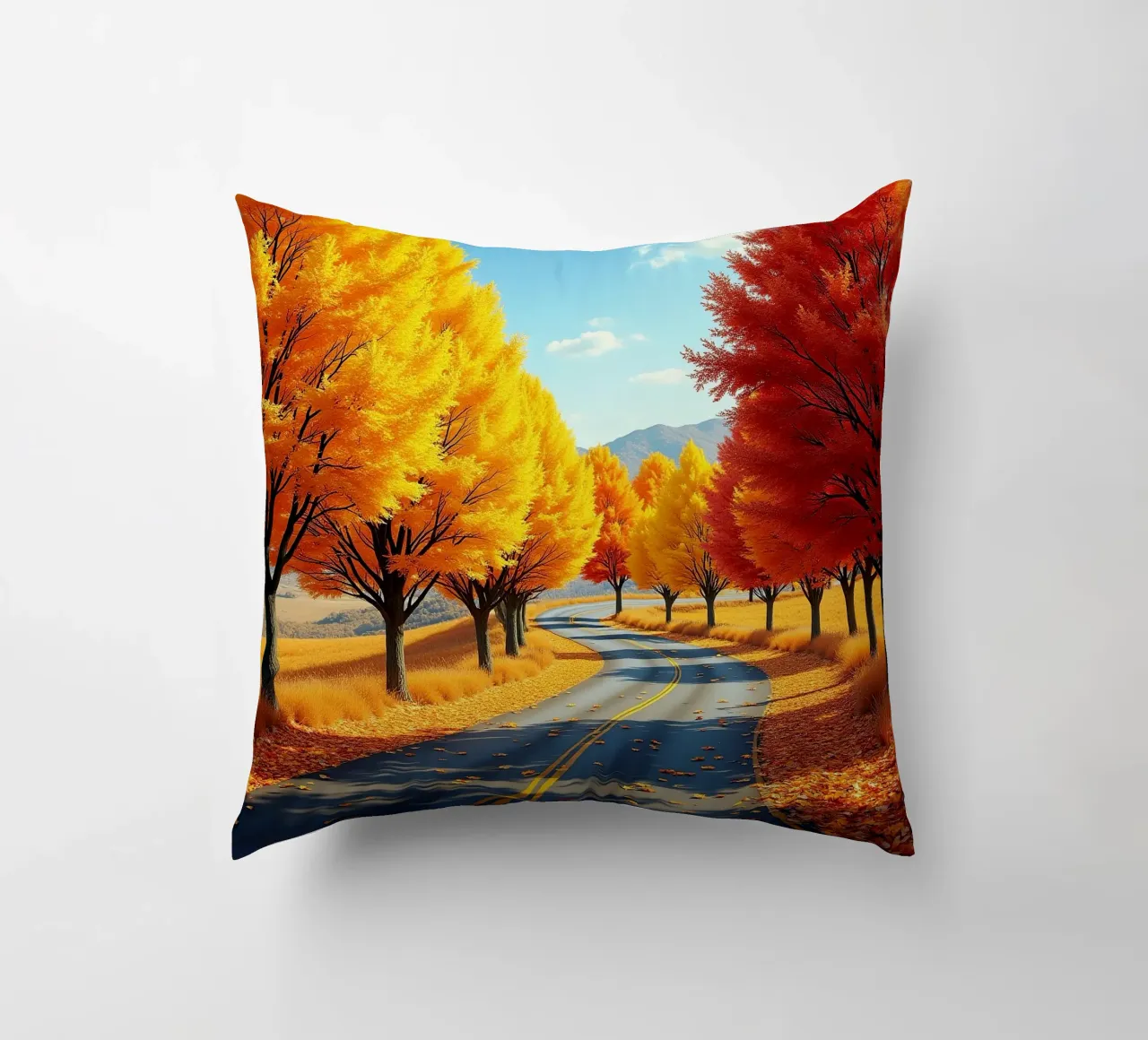 Albero_alleato_autunno_2 cuscino da Fantasie & Mystikwelten by LK