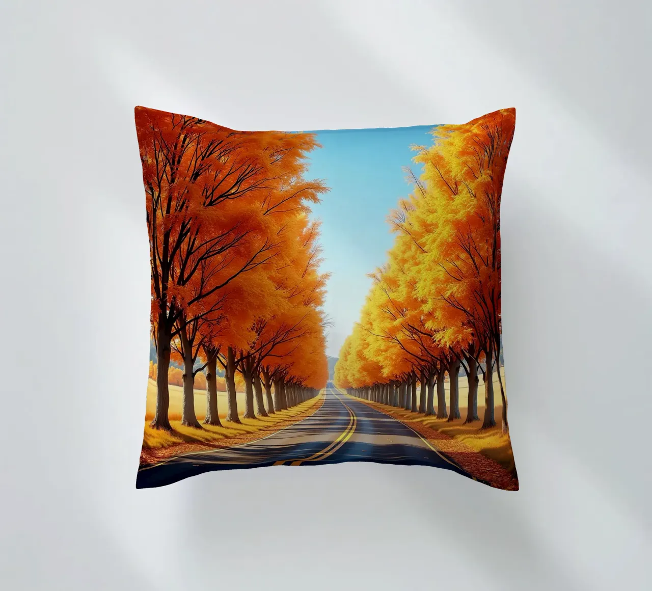 Albero_alleato_autunno_3 cuscino da Fantasie & Mystikwelten by LK
