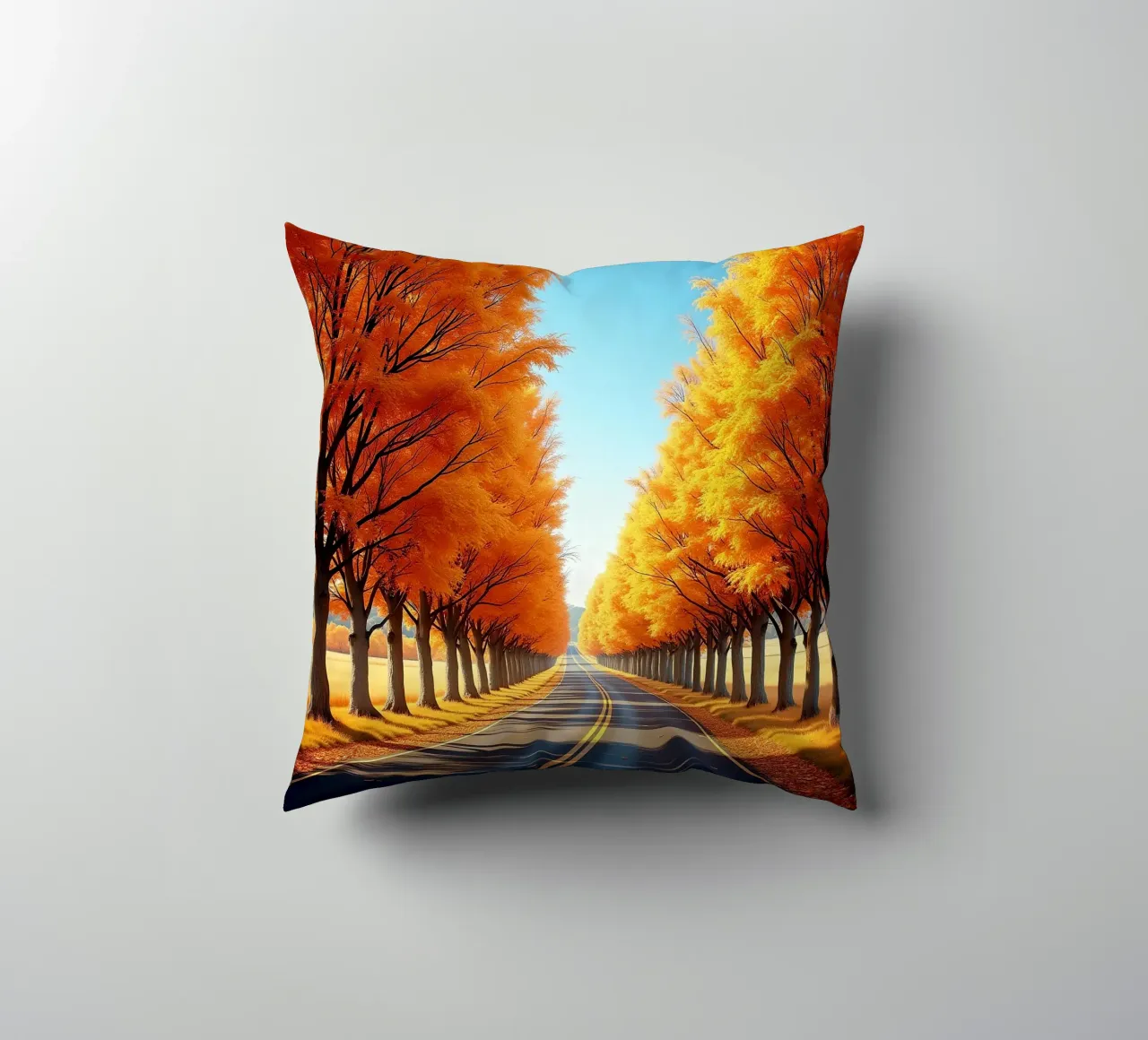 Albero_alleato_autunno_3 cuscino da Fantasie & Mystikwelten by LK