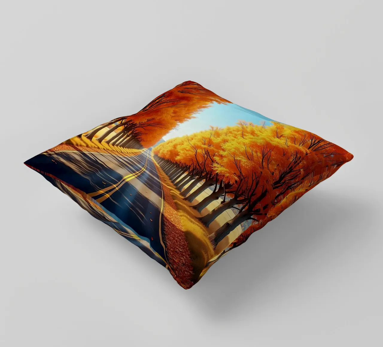 Albero_alleato_autunno_3 cuscino da Fantasie & Mystikwelten by LK