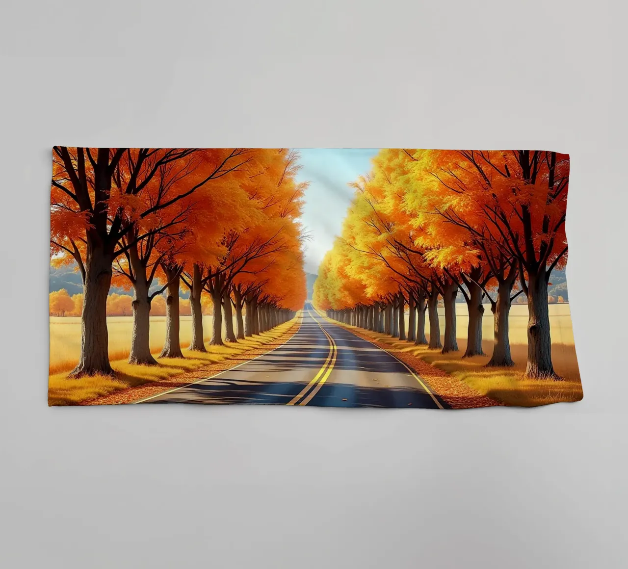 Albero_alleato_autunno_3 asciugamano da bagno da Fantasie & Mystikwelten by LK