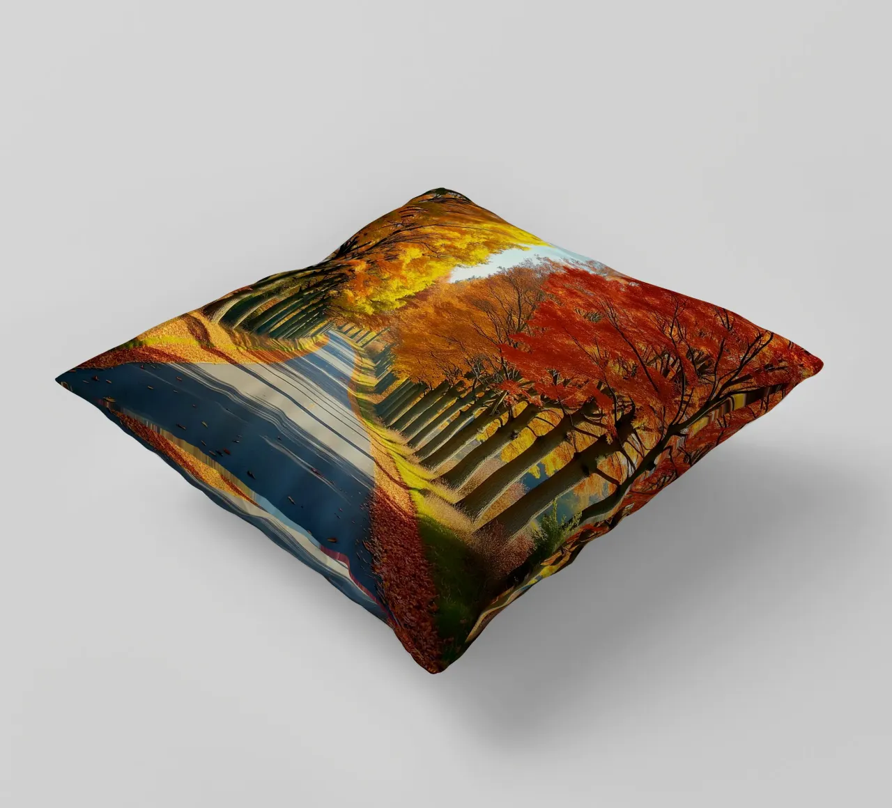Albero_alleato_autunno_4 cuscino da Fantasie & Mystikwelten by LK