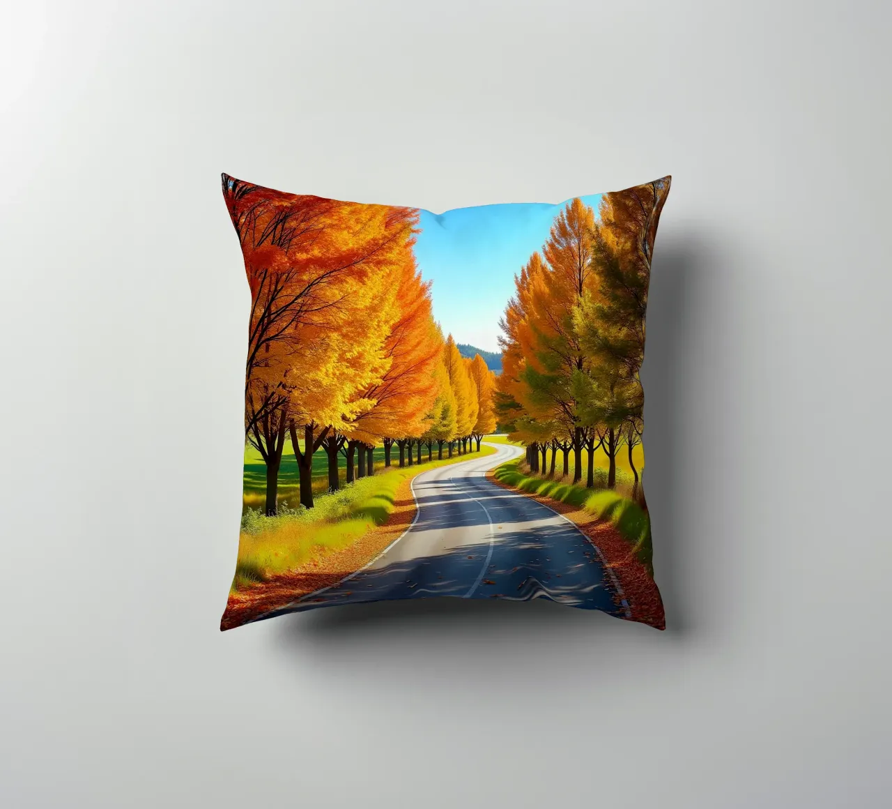Albero_alleato_autunno_5 cuscino da Fantasie & Mystikwelten by LK