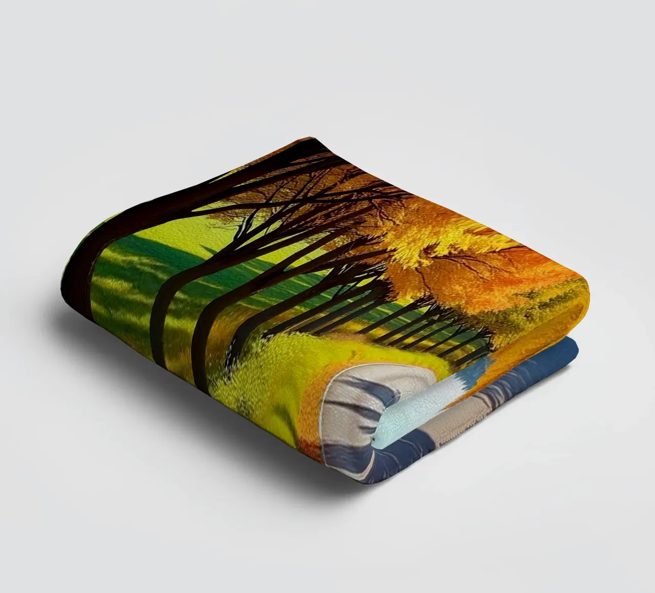 Albero_alleato_autunno_5 asciugamano da bagno da Fantasie & Mystikwelten by LK