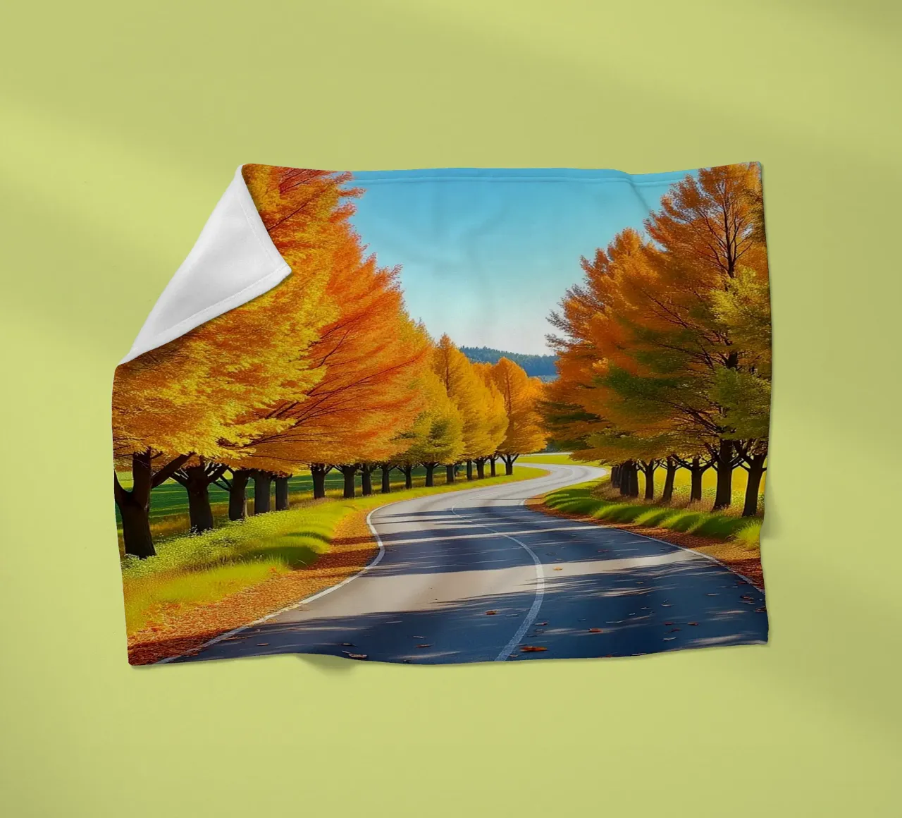 Albero_alleato_autunno_5 coperta in pile da Fantasie & Mystikwelten by LK