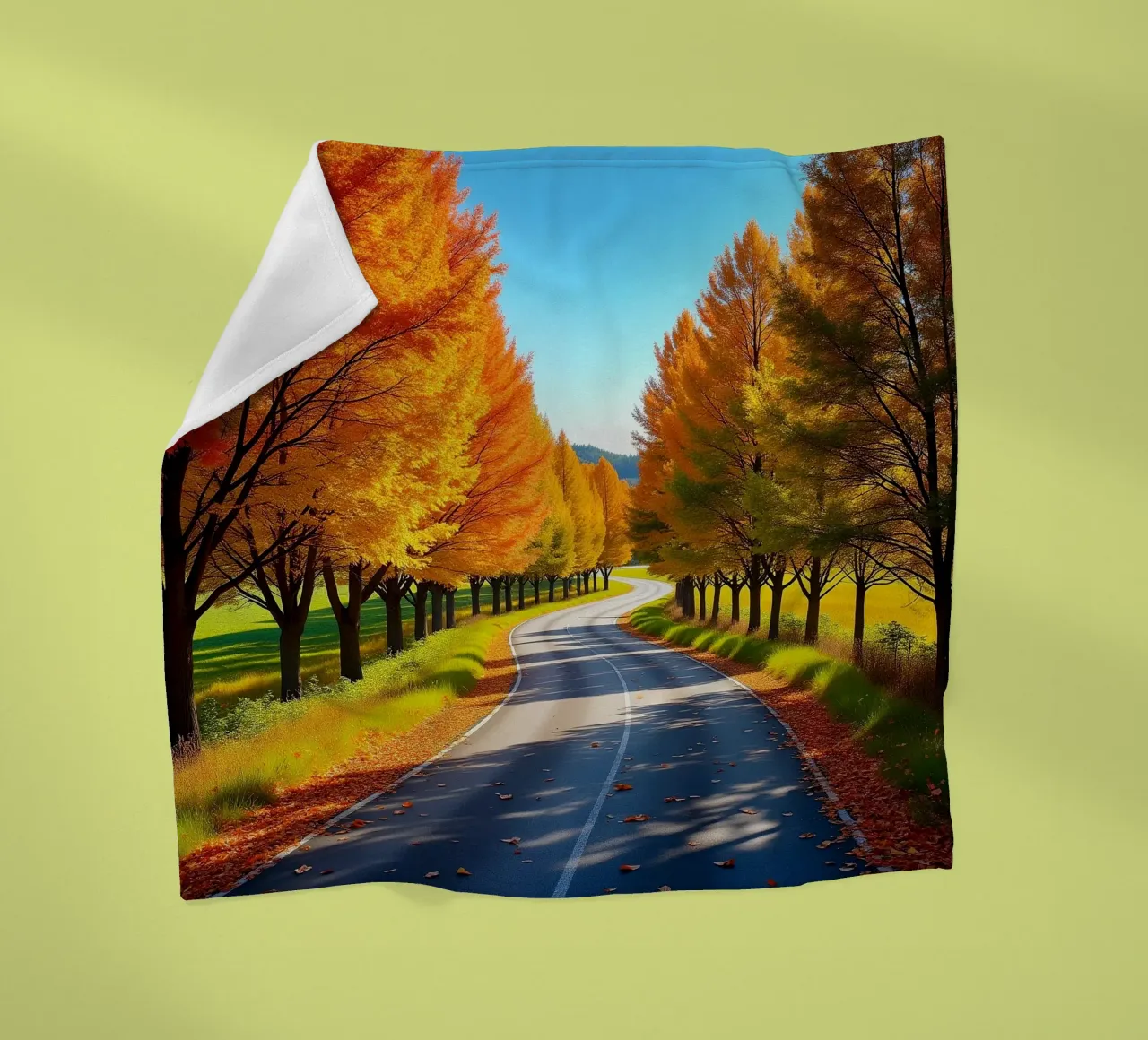 Albero_alleato_autunno_5 coperta in pile da Fantasie & Mystikwelten by LK