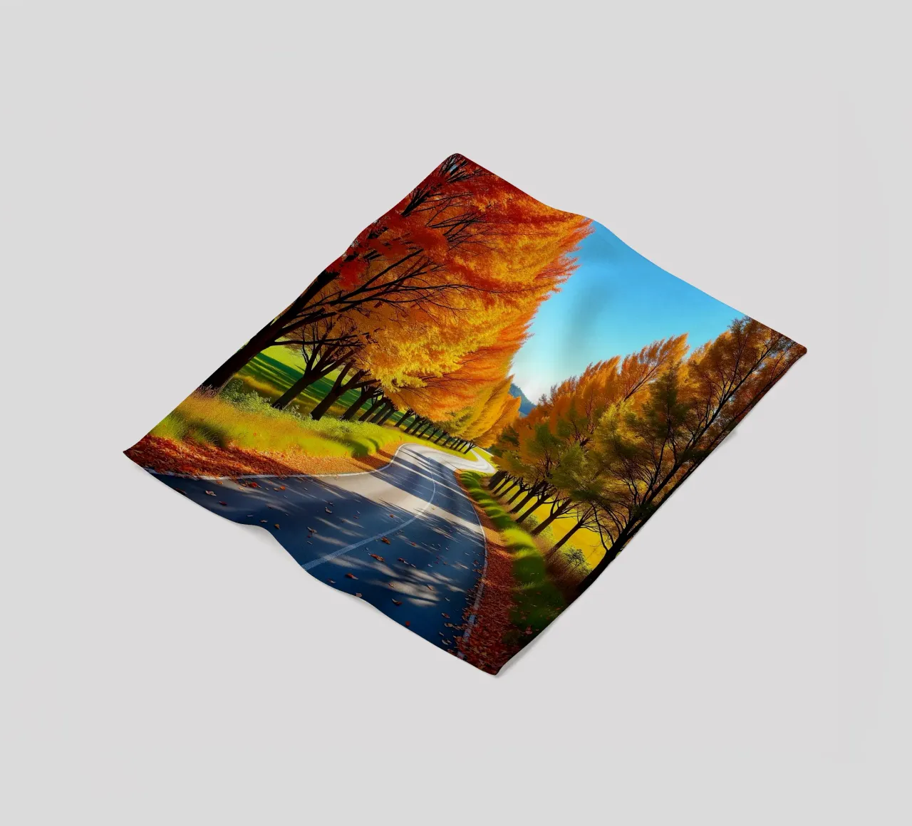 Albero_alleato_autunno_5 coperta in pile da Fantasie & Mystikwelten by LK