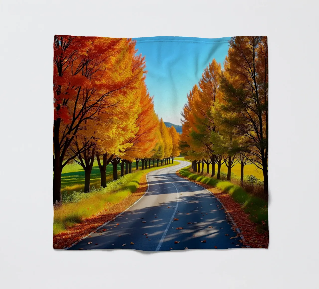 Albero_alleato_autunno_5 coperta in pile da Fantasie & Mystikwelten by LK