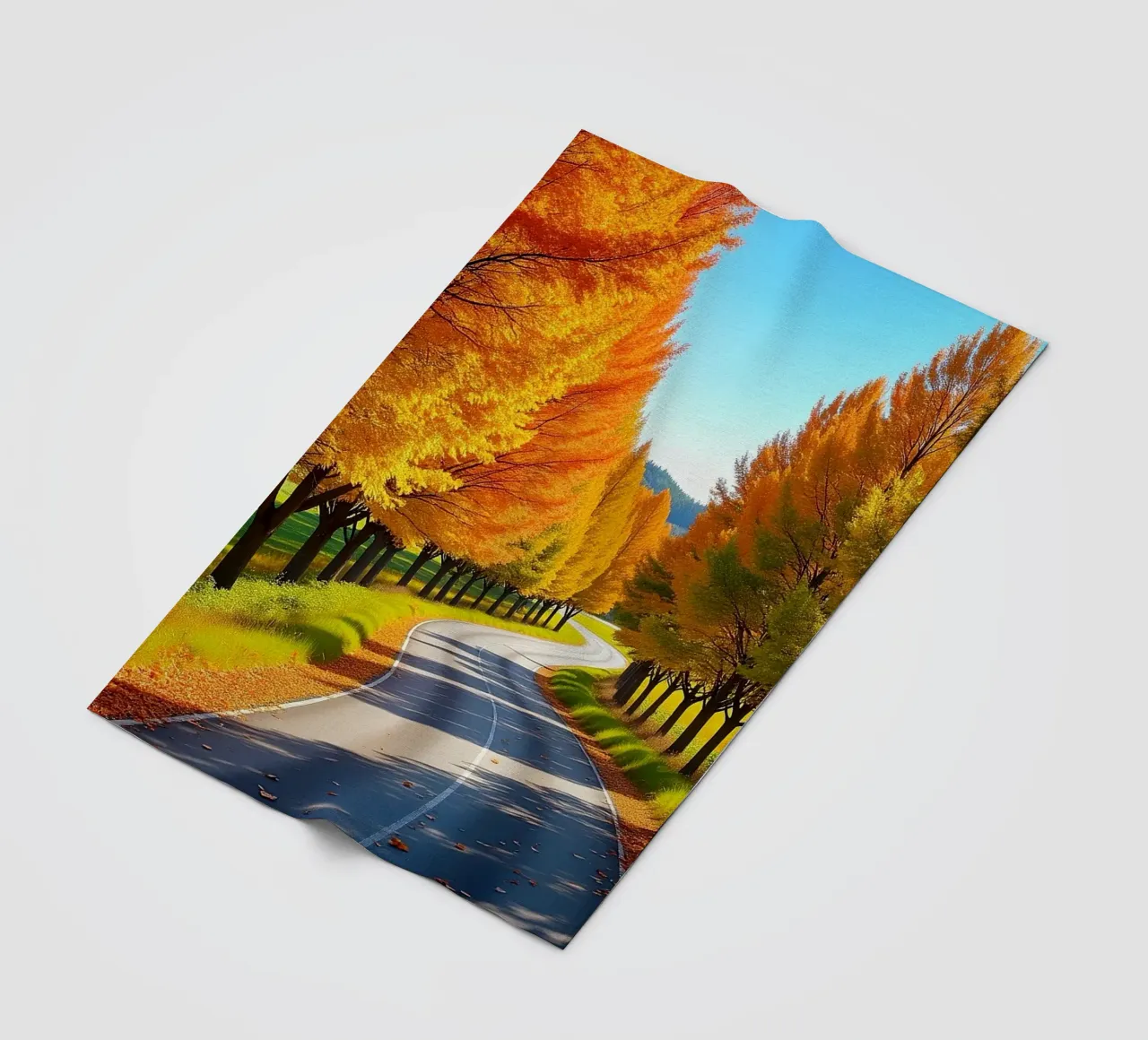 Albero_alleato_autunno_5 coperta in pile da Fantasie & Mystikwelten by LK