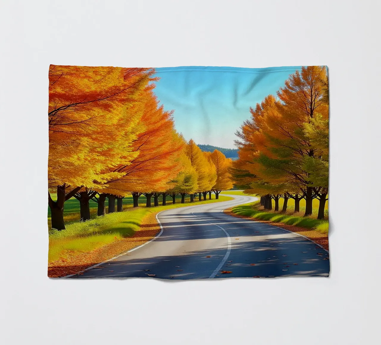 Albero_alleato_autunno_5 coperta in pile da Fantasie & Mystikwelten by LK
