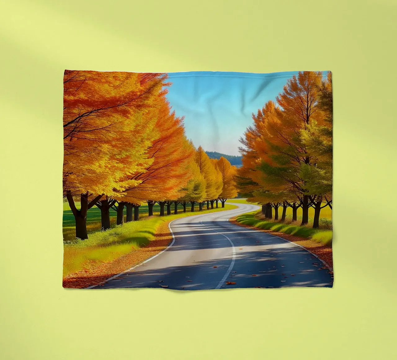 Albero_alleato_autunno_5 coperta in pile da Fantasie & Mystikwelten by LK