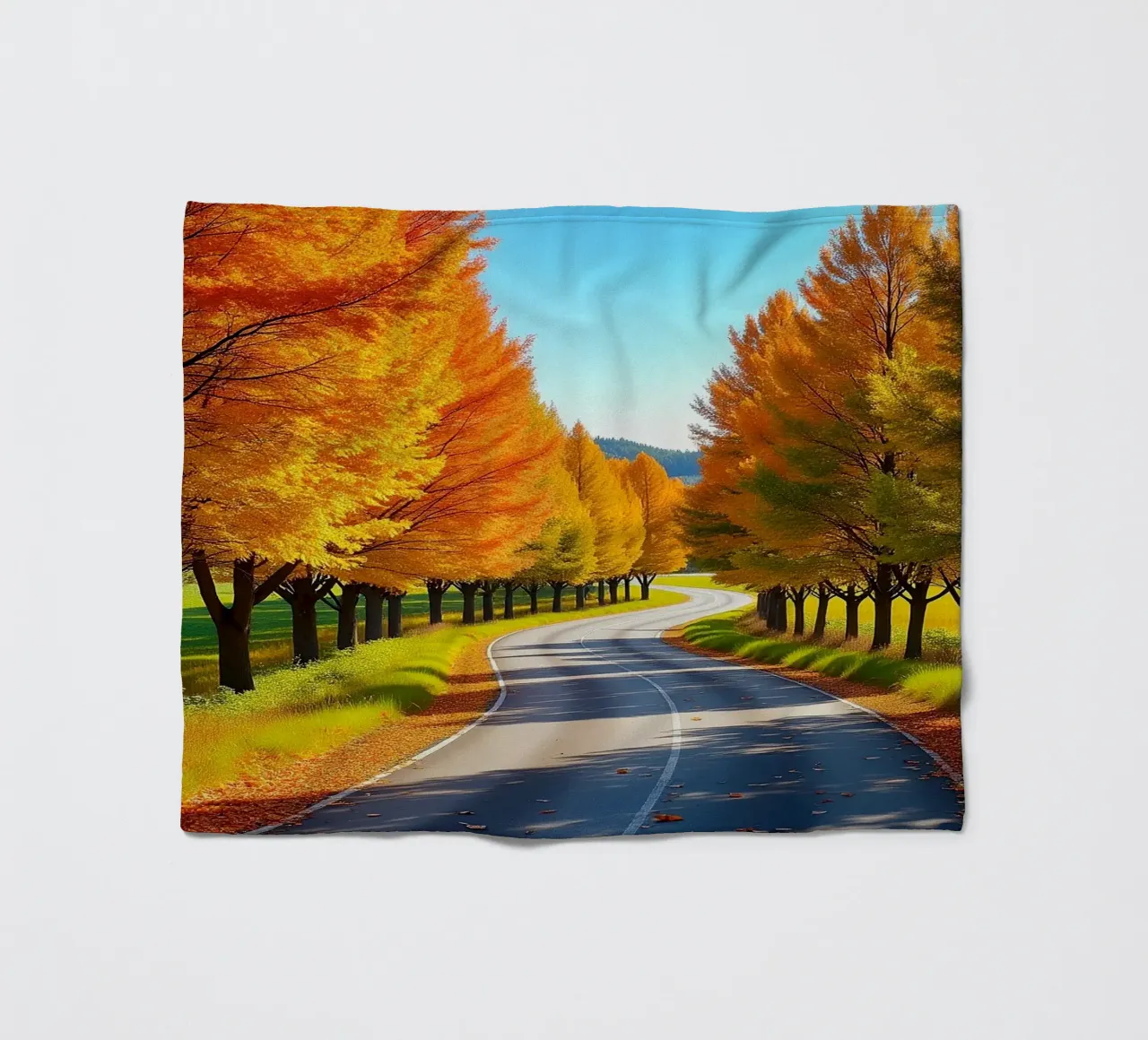 Albero_alleato_autunno_5 coperta in pile da Fantasie & Mystikwelten by LK