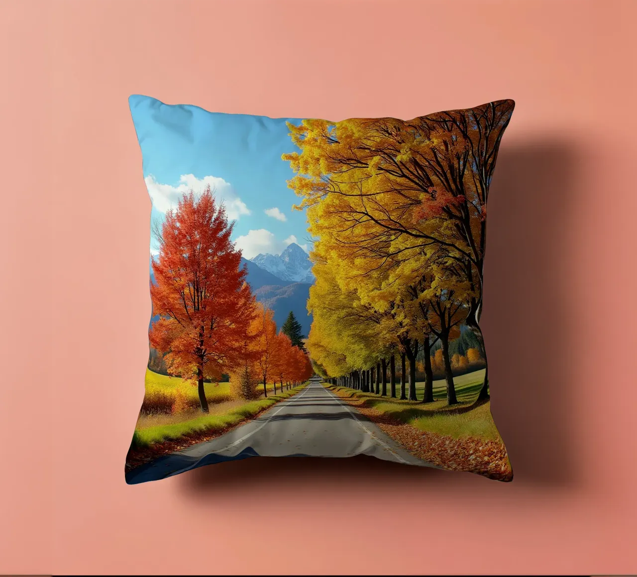Albero_alleato_autunno_6 cuscino da Fantasie & Mystikwelten by LK