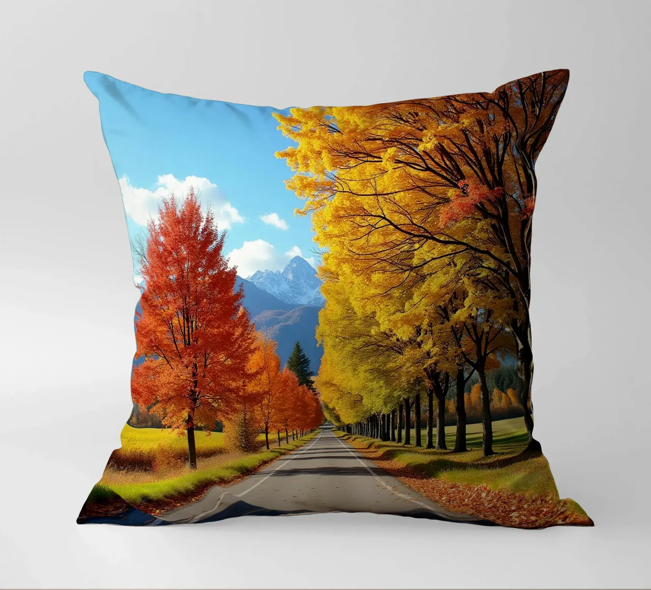 Albero_alleato_autunno_6 cuscino da Fantasie & Mystikwelten by LK