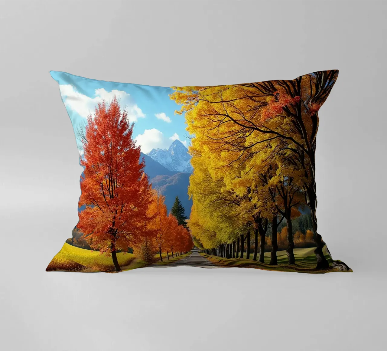 Albero_alleato_autunno_6 cuscino da Fantasie & Mystikwelten by LK