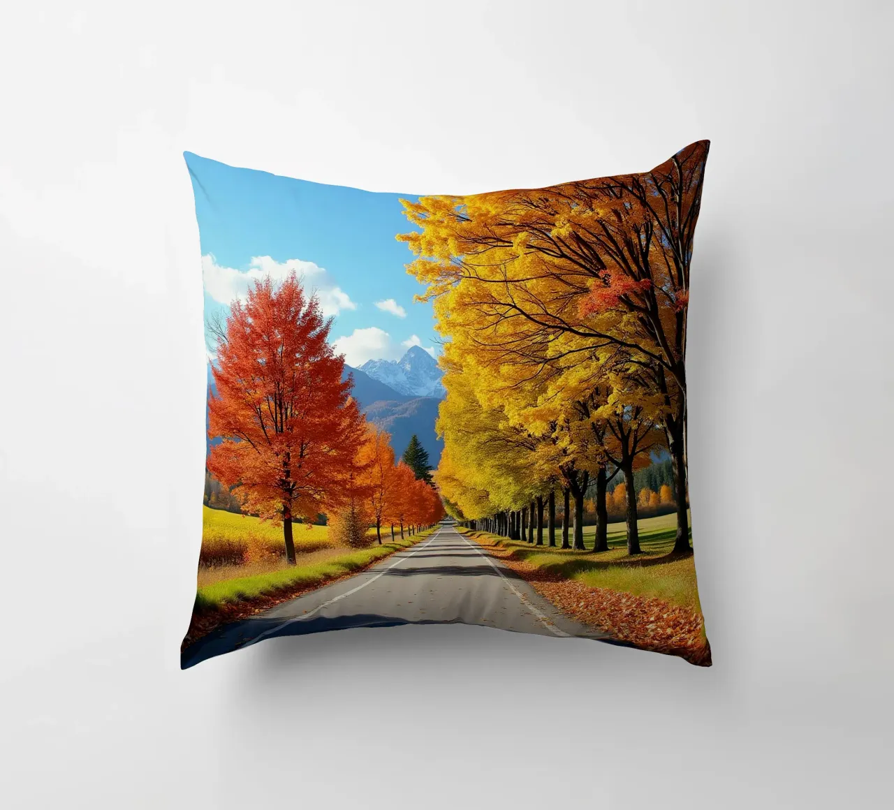 Albero_alleato_autunno_6 cuscino da Fantasie & Mystikwelten by LK