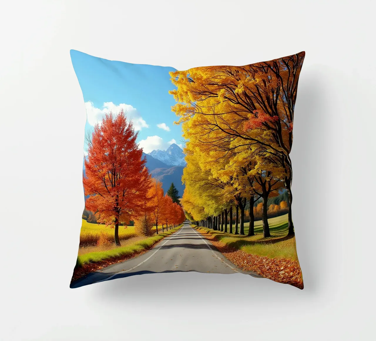 Albero_alleato_autunno_6 cuscino da Fantasie & Mystikwelten by LK