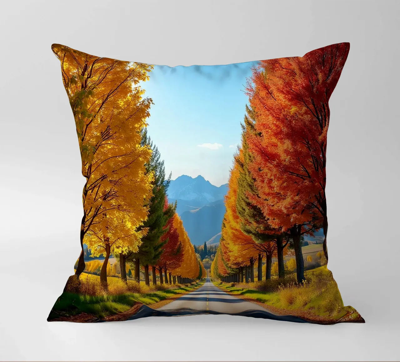 Albero_alleato_autunno_7 cuscino da Fantasie & Mystikwelten by LK