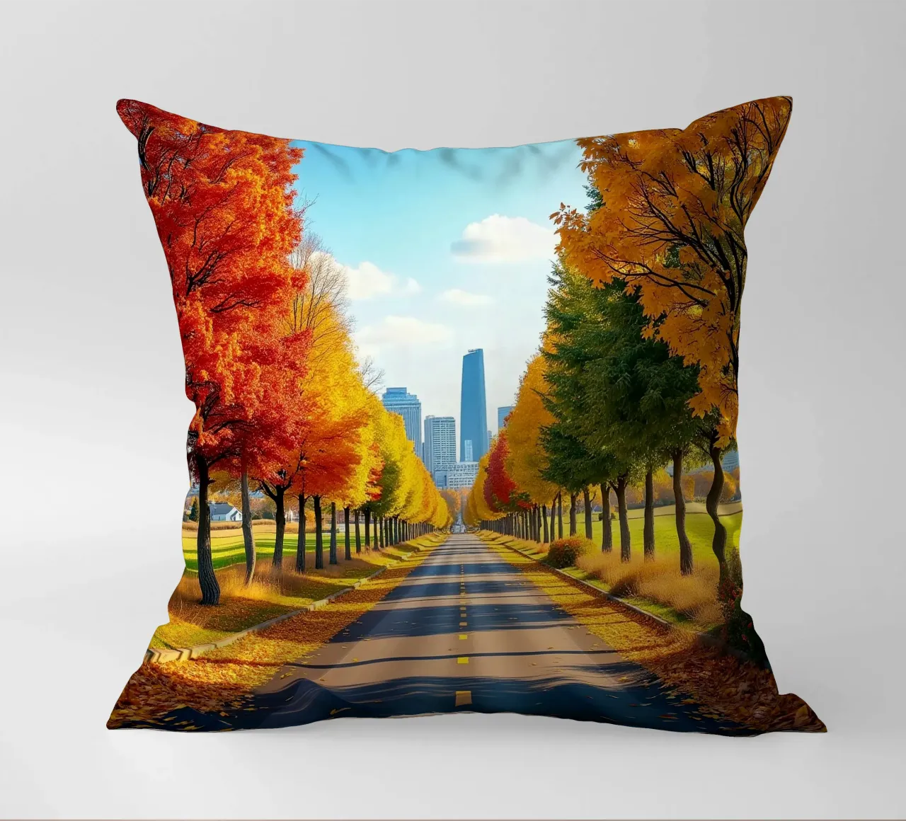 Albero_alleato_autunno_9 cuscino da Fantasie & Mystikwelten by LK