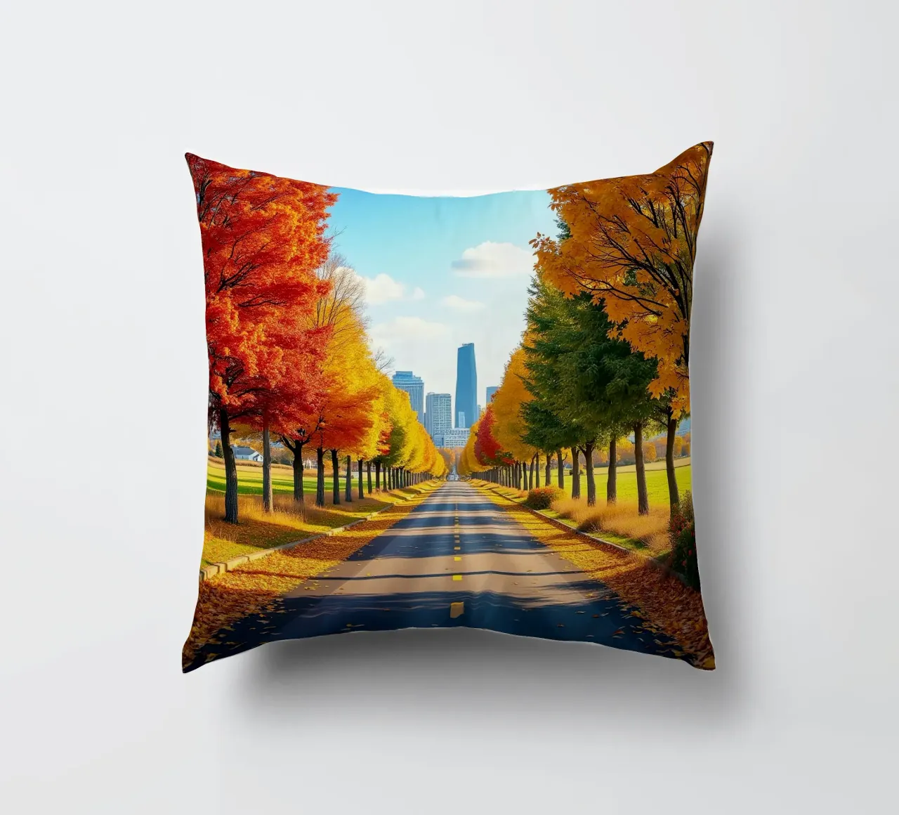 Albero_alleato_autunno_9 cuscino da Fantasie & Mystikwelten by LK