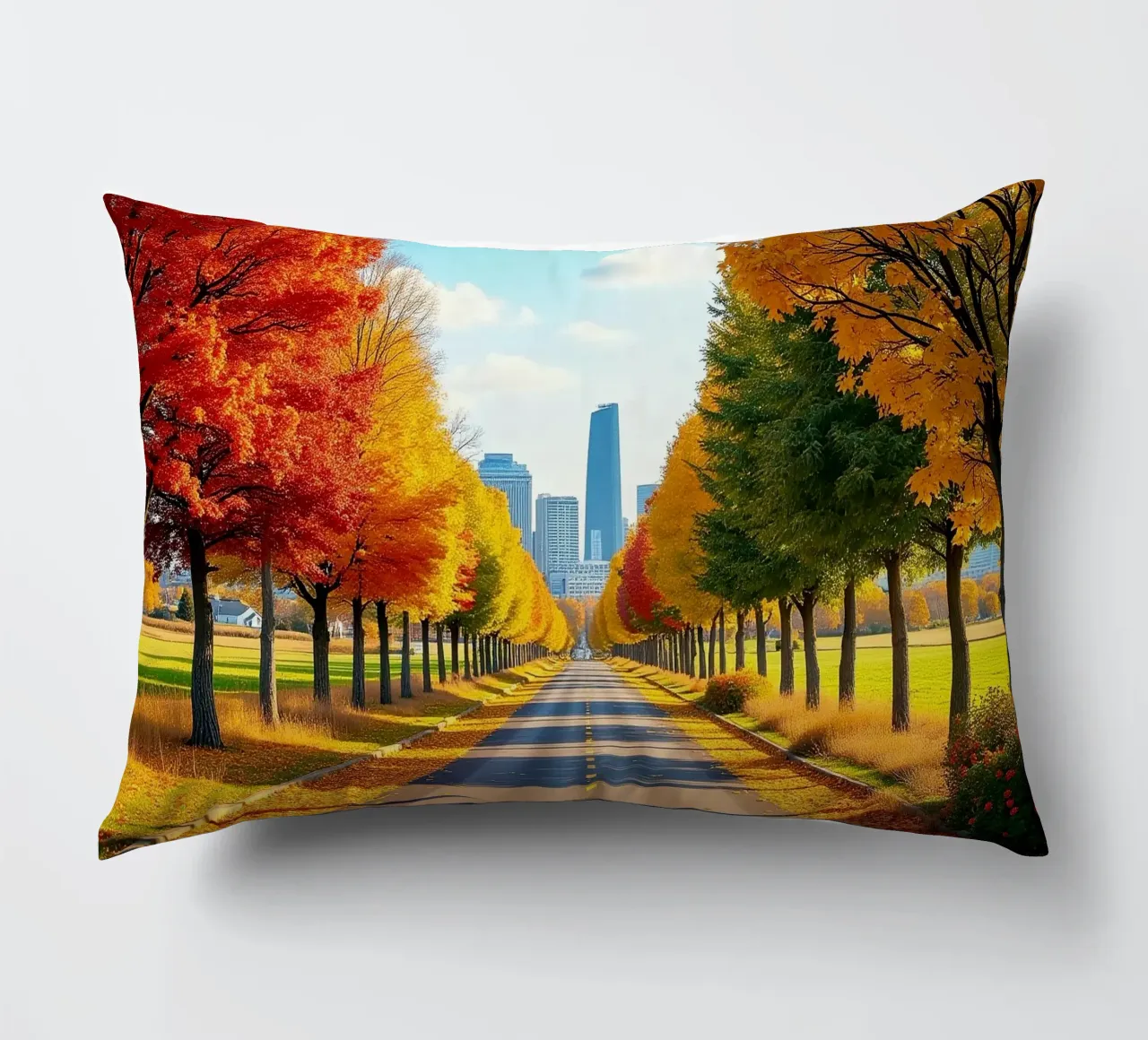Albero_alleato_autunno_9 cuscino da Fantasie & Mystikwelten by LK