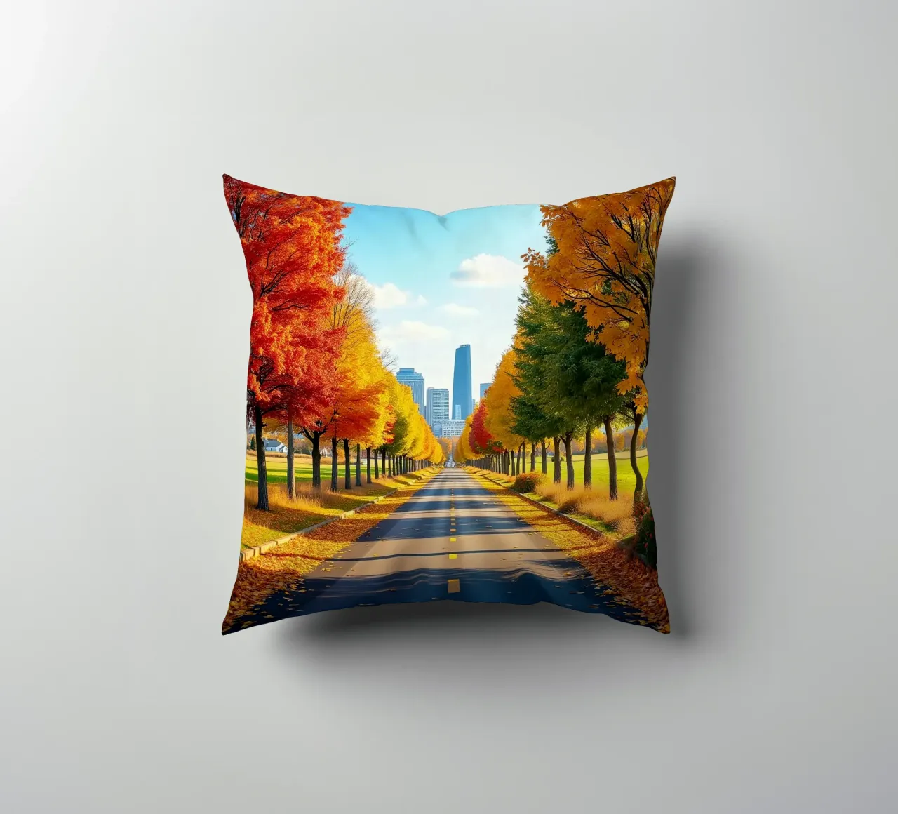 Albero_alleato_autunno_9 cuscino da Fantasie & Mystikwelten by LK