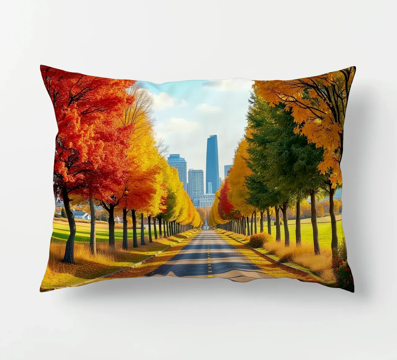 Albero_alleato_autunno_9 cuscino da Fantasie & Mystikwelten by LK