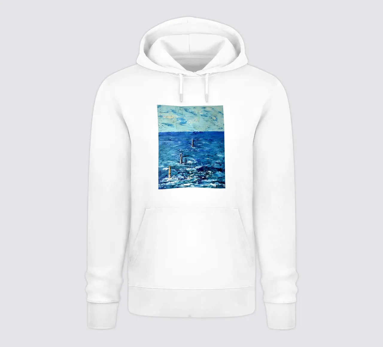 BLU ASSOLUTO. felpa con cappuccio da Thierry Vobmann Abstract painting
