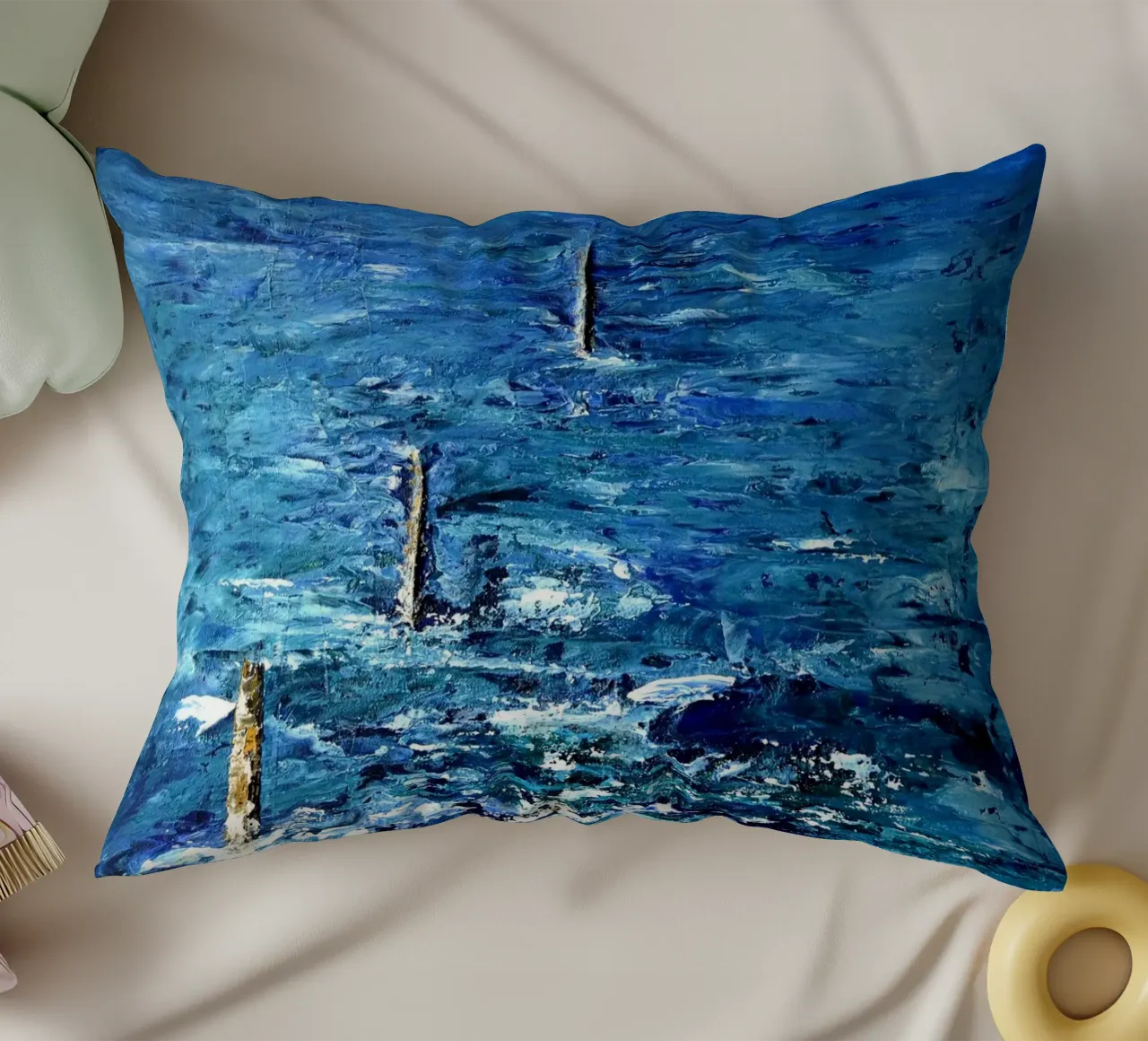 BLU ASSOLUTO. cuscino da Thierry Vobmann Abstract painting