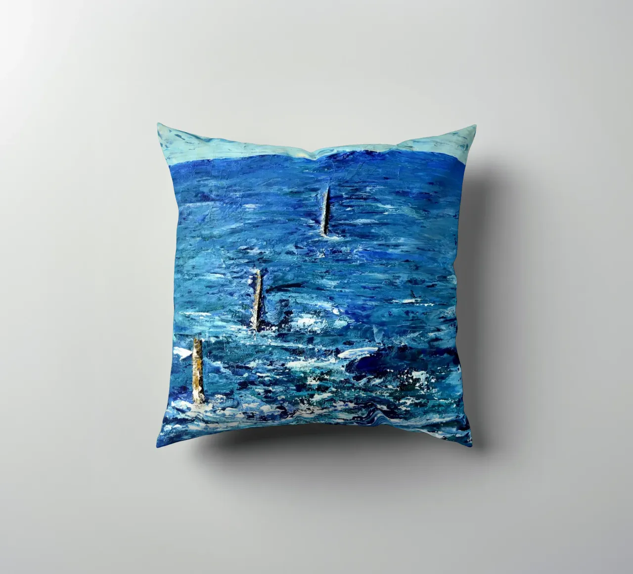 BLU ASSOLUTO. cuscino da Thierry Vobmann Abstract painting