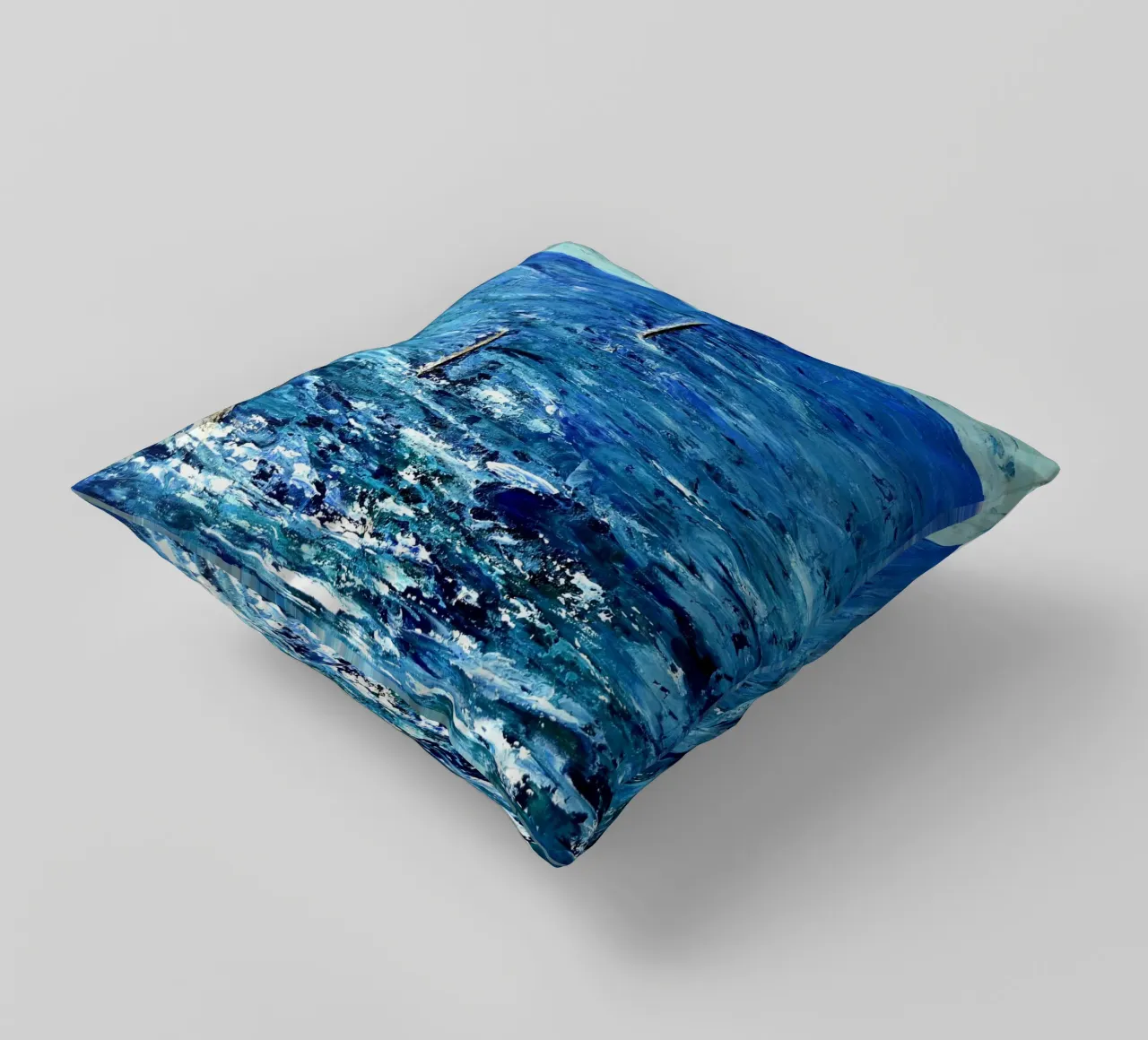 BLU ASSOLUTO. cuscino da Thierry Vobmann Abstract painting