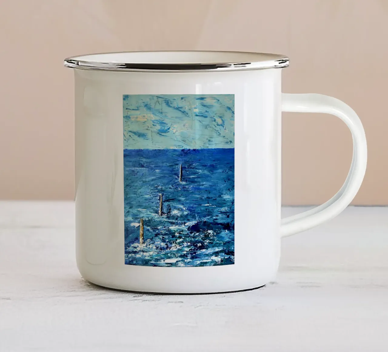 BLU ASSOLUTO. tazza in smalto da Thierry Vobmann Abstract painting