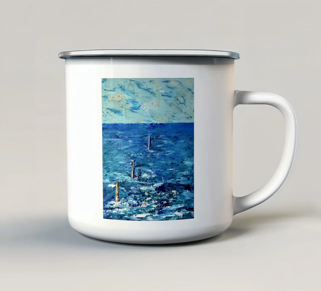 BLU ASSOLUTO. tazza in smalto da Thierry Vobmann Abstract painting