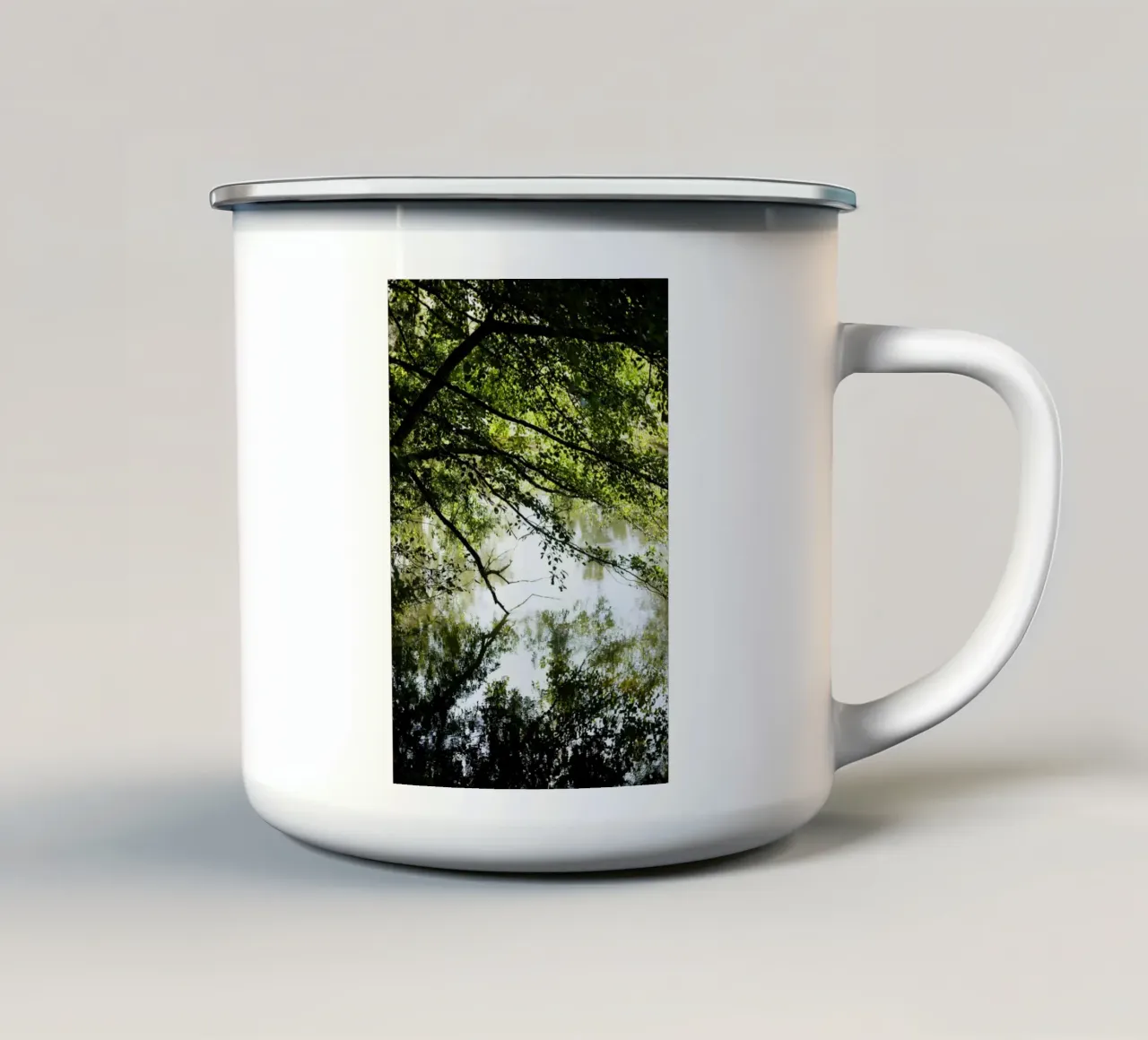 Fluss in Borgogna - Franche Comté tazza in smalto da Simon Koy