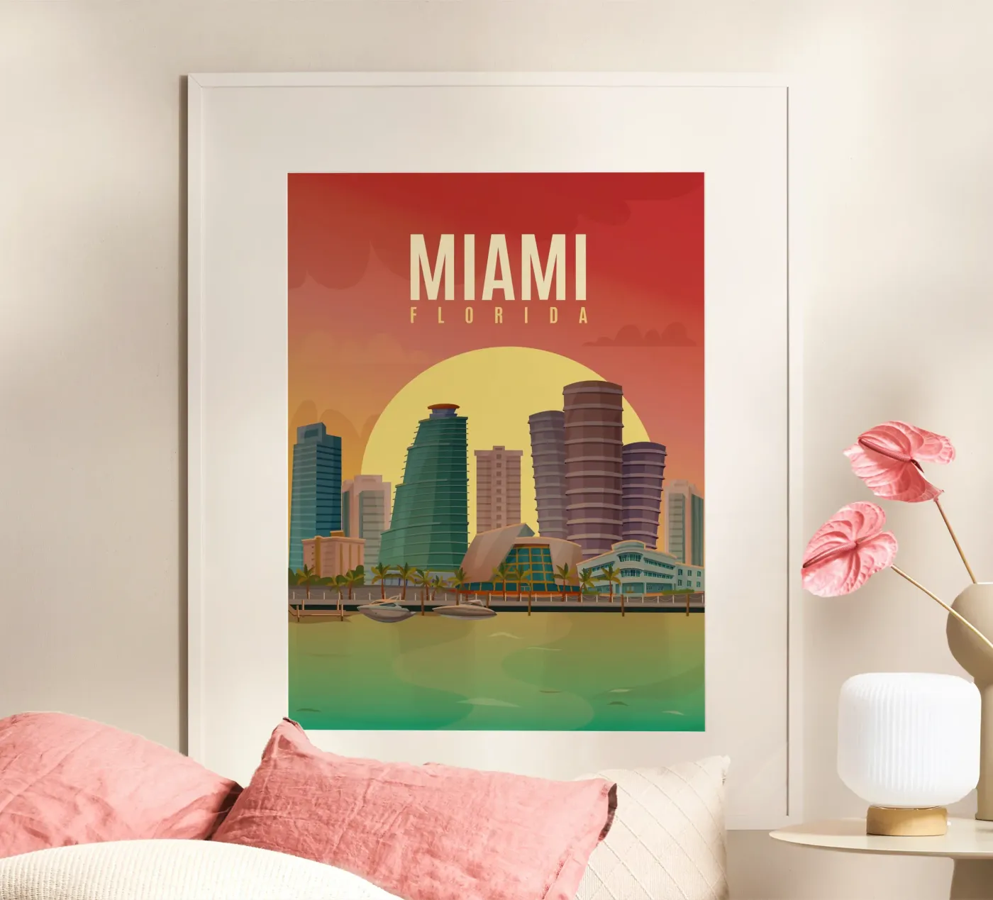 Miami Florida poster da 🎁 NOBELART