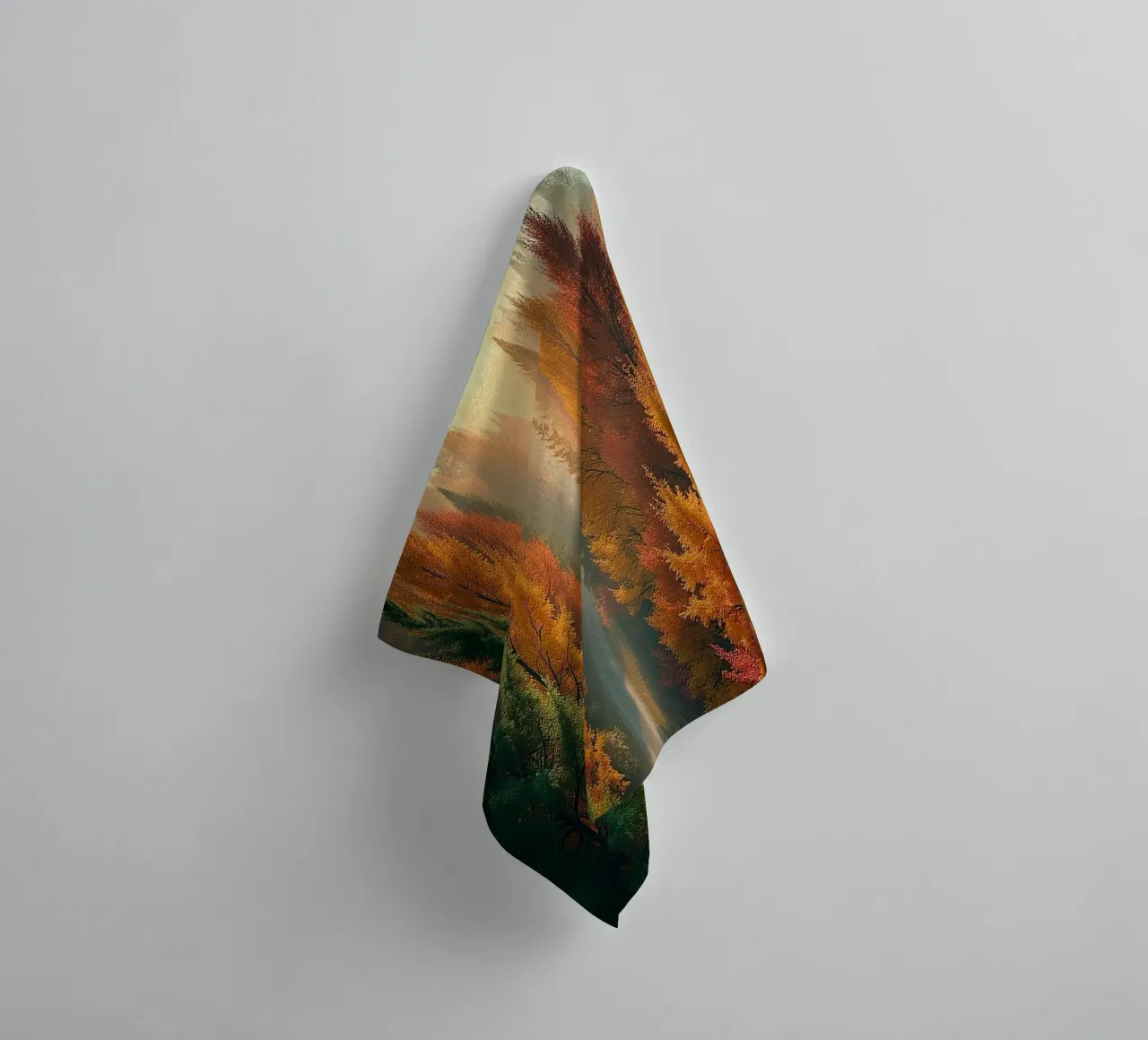 Forest from a bird's eye view_1 towel by Fantasie & Mystikwelten by LK