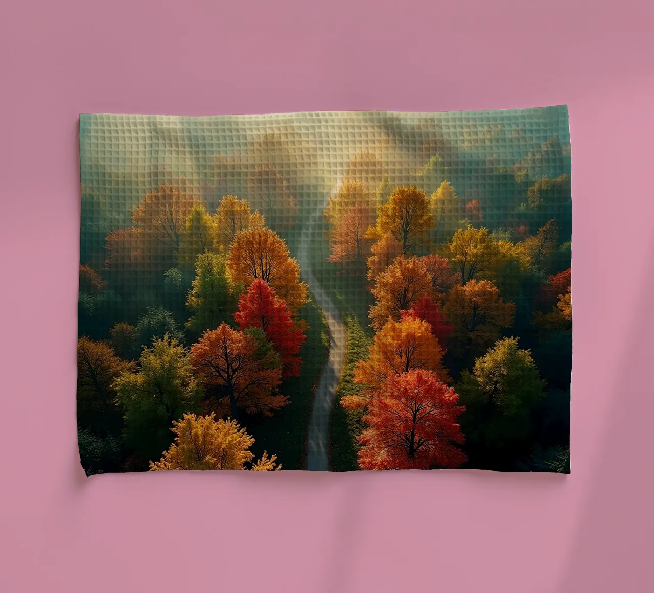 La forêt vue du ciel_2 torchon de Fantasie & Mystikwelten by LK