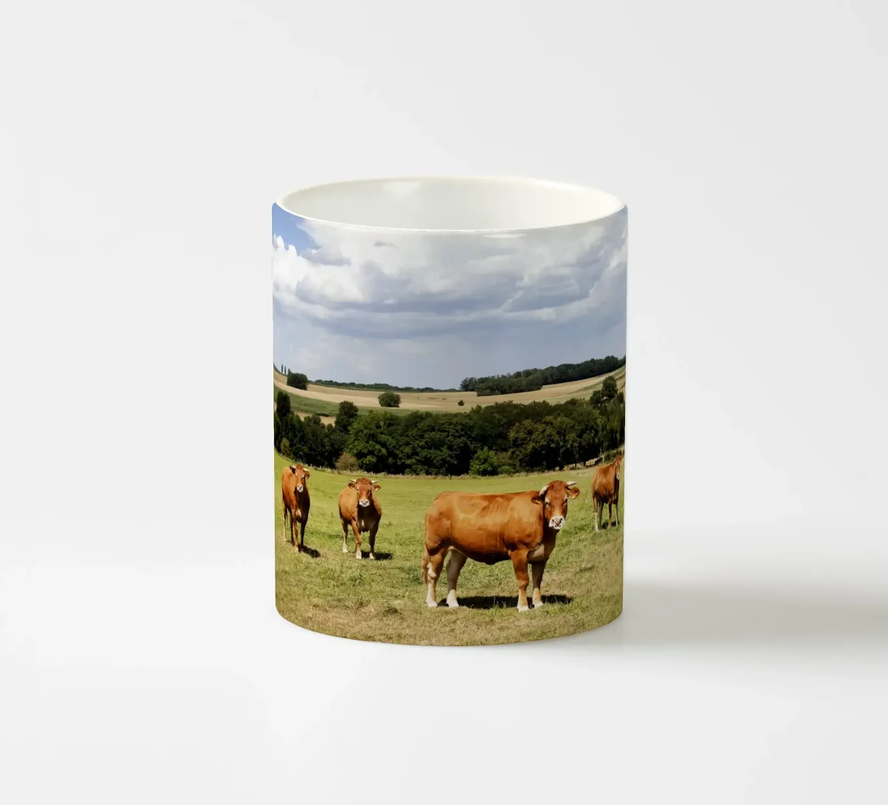 kühe in Bourgogne - Franche Comté tazza in ceramica da Simon Koy