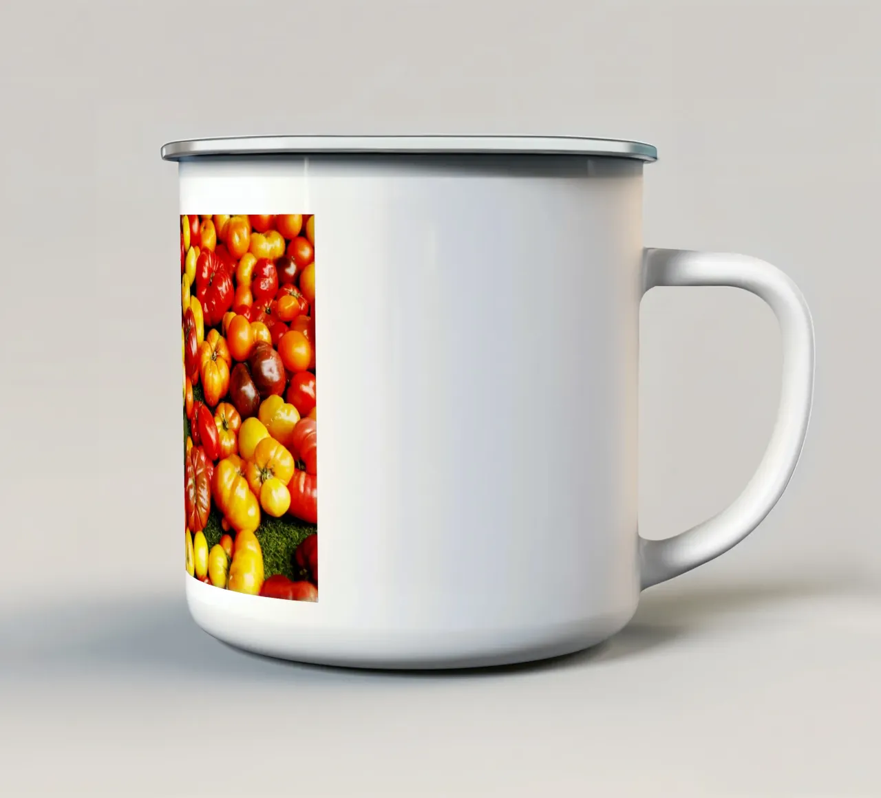 Pomodori di Francia, Languedoc-Roussillon, Occitania tazza in smalto da fotokunst