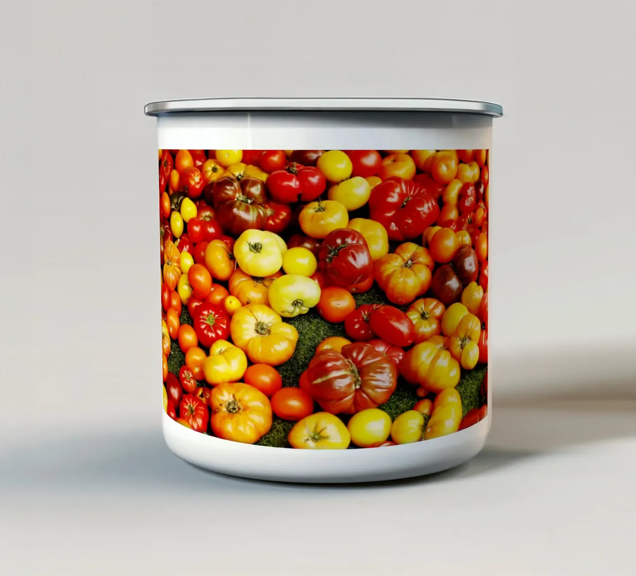 Pomodori di Francia, Languedoc-Roussillon, Occitania tazza in smalto da fotokunst