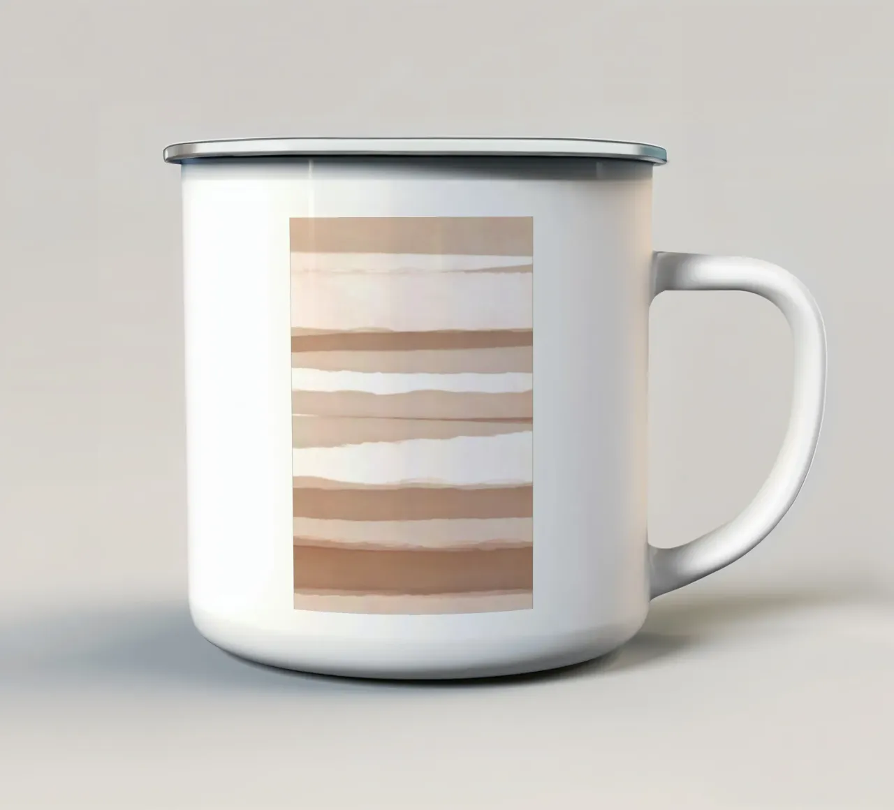 Strips 2 | Earthy Brown Pastels tazza in smalto da sabidussi