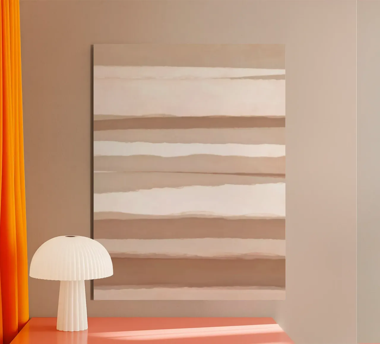 Strips 2 | Earthy Brown Pastels alu-dibond by sabidussi