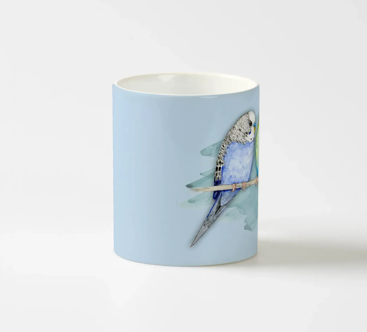 Due simpatici pappagallini acquerello tazza in ceramica da BwiseLizzy