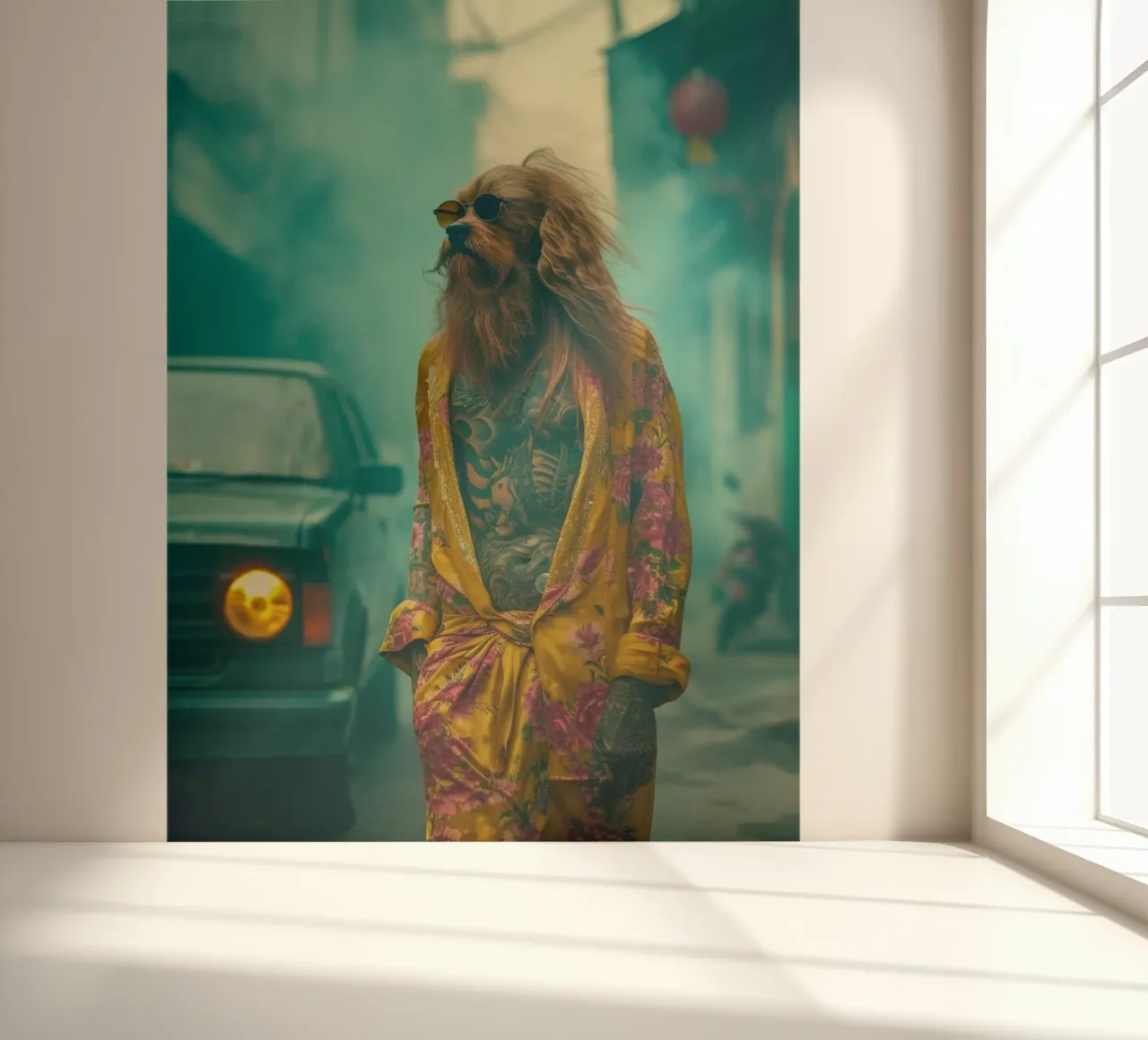 Jake fotobehang van Affiches Chien Originales – Dogland