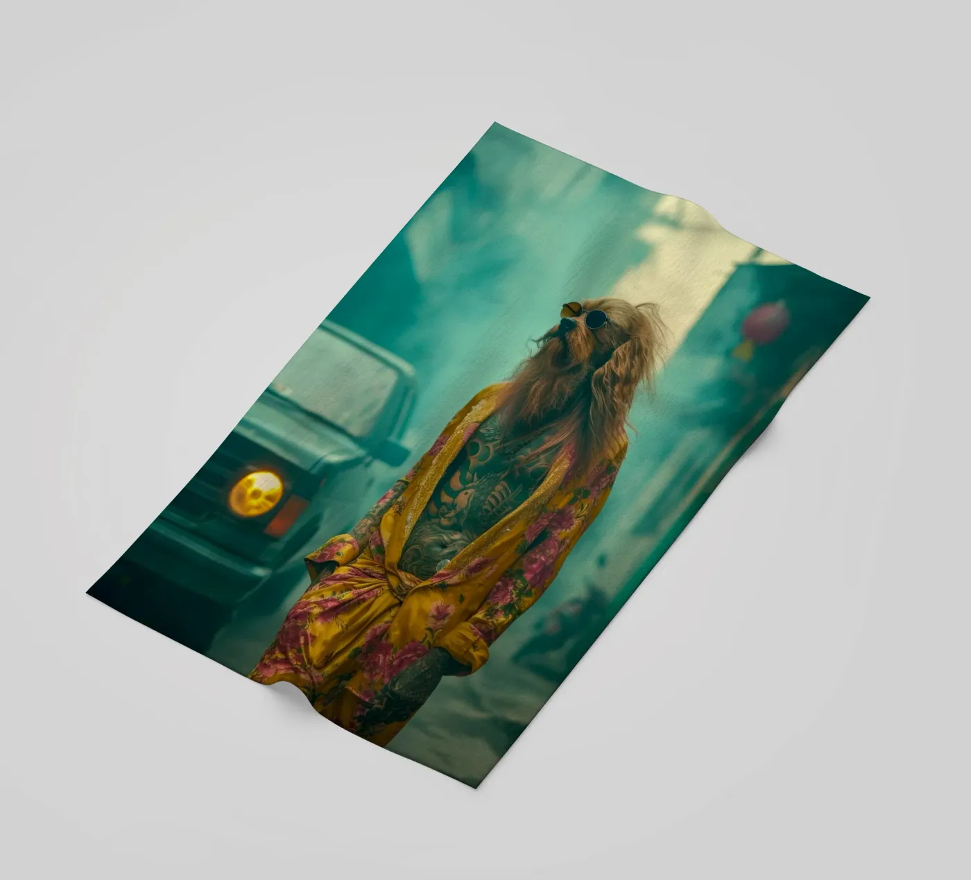 Jake beach towel by Affiches Chien Originales – Dogland